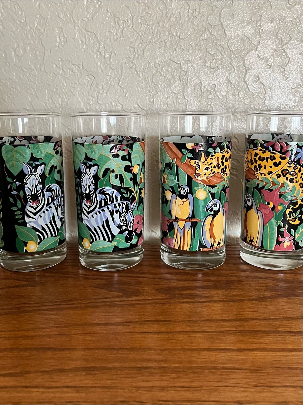 Rare Vintage 12 Oz Rain Forest Highball Glasses By: Vitromaster